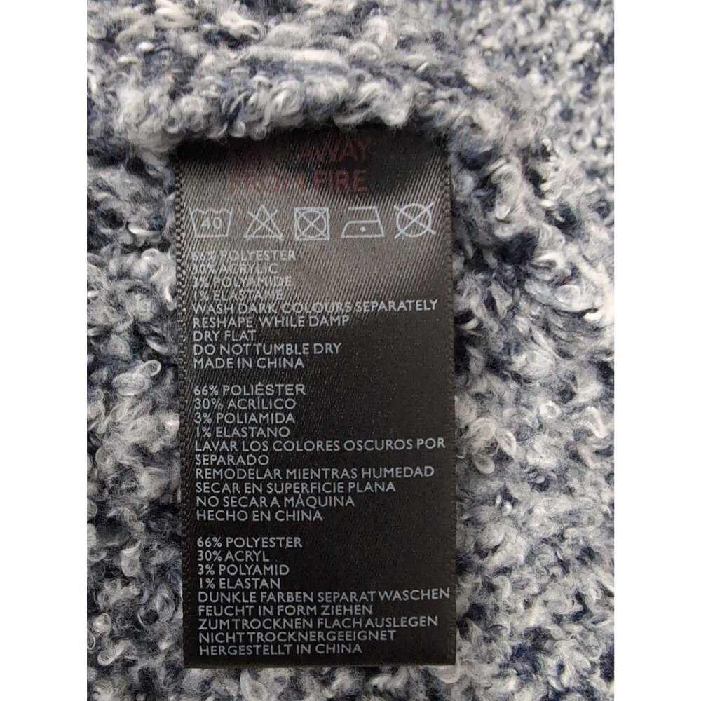Urban Outfitters 1/4 Zip Sweater Womens L Blue Mock Neck Cozy Cabin Gorpcore Y2K - Picture 6 of 8